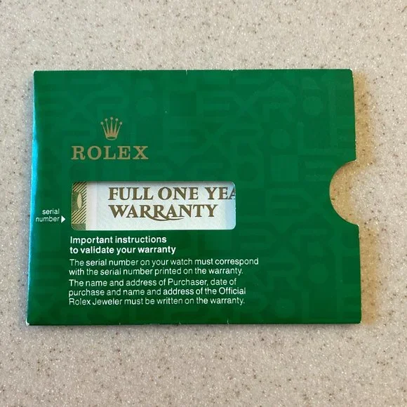 Rolex Warranty Paperwork 1997 Oyster Perpetual w/Sleeve Document Holder - Picture 8 of 11